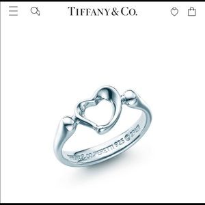 Tiffany & Co Elsa Perertti Open Heart Ring -size 5.25
